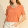 Wanderlust By Abby NEW Wide V Neck Short Sleeve Shirt