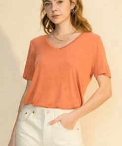 Wanderlust By Abby NEW Wide V Neck Short Sleeve Shirt