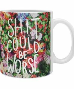Wanderlust By Abby NEW Craft Boner Shit Could Be Worse Floral Typography Coffee Mug