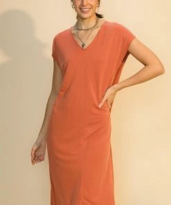 Wanderlust By Abby Dolman Short Sleeve Midi Dress NEW