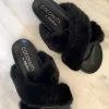 Wanderlust By Abby Seasons Fur Slides Black