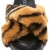 Wanderlust By Abby SALE Seasons Fur Slides Tiger Stripes