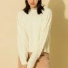 Wanderlust By Abby NEW Off White Crew Neck Drop Shoulder Long Sleeve Sweater