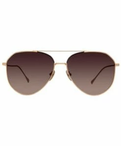 Diff Eyewear DASH - BRUSHED GOLD + COFFEE GRADIENT
