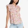 Wanderlust By Abby NEW Rose Ruffle In The Garden Top