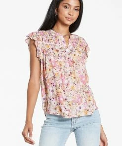 Wanderlust By Abby NEW Rose Ruffle In The Garden Top