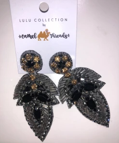 Wanderlust By Abby Beaded Feather Earrings NEW