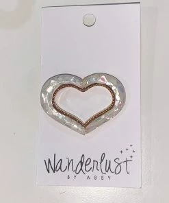 Wanderlust By Abby Heart Pin NEW