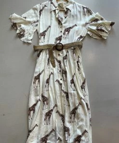 Wanderlust By Abby Giraffe Maxi Dress NEW