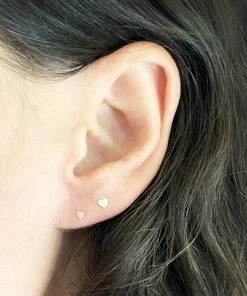 Mimosa Handcrafted Mimosa Heart Studs NEW