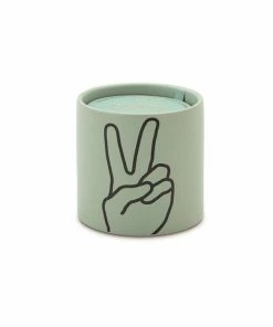 Wanderlust By Abby Impressions 5.75 Oz. Mint Ceramic With "Peace" Lavender & Thyme NEW