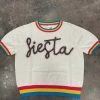 Queen Of Sparkles Fiesta Short Sleeve Sweater