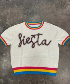 Queen Of Sparkles Fiesta Short Sleeve Sweater