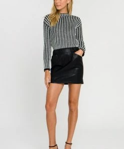 Wanderlust By Abby Faux Leather Mini Skirt