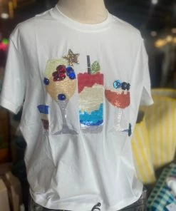 NEW Queen Of Sparkles 4th Of July Drinks Tee