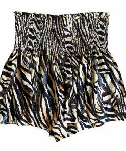 NEW Queen Of Sparkles Tiger Print Smocked Shorts