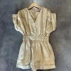 Wanderlust By Abby Ruched Shoulder Romper NEW 2 Wanderlust By Abby Ruched Shoulder Romper NEW