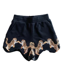 CLOTHING Queen Of Sparkles Tiger Wavy Shorts