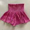Queen Of Sparkles Hot Pink Smocked Shorts