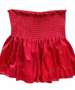 Queen Of Sparkles Red Swing Shorts CLOTHING