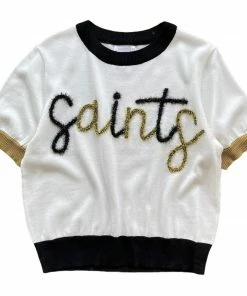 CLOTHING Queen Of Sparkles White Saints Tee