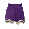 Queen Of Sparkles PURPLE, GOLD/WHITE WAVY SHORT