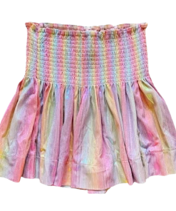 CLOTHING Queen Of Sparkles Pink Rainbow Swing Shorts
