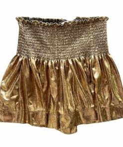 Queen Of Sparkles Gold Swing Shorts