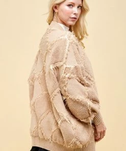 Wanderlust By Abby Open Cardigan With Peeling Detail