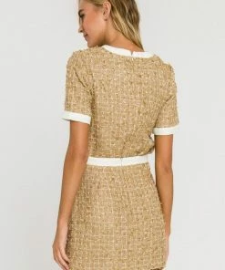 Wanderlust By Abby Metallic Tweed Top SALE