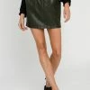 Wanderlust By Abby Faux Leather Mini Skirt