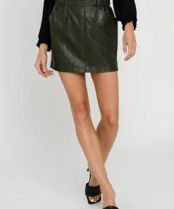 Wanderlust By Abby Faux Leather Mini Skirt