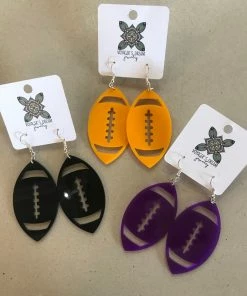 Wanderlust By Abby Football Earrings