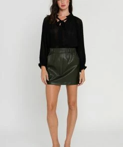 Wanderlust By Abby Faux Leather Mini Skirt