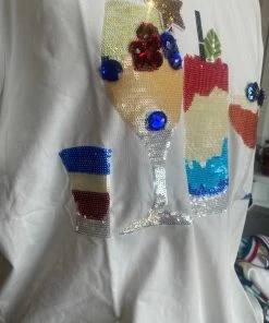 NEW Queen Of Sparkles 4th Of July Drinks Tee