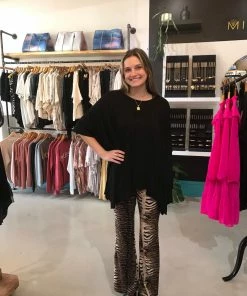 Wanderlust By Abby Black Oversized Dolman Sleeve Top