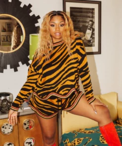 Queen Of Sparkles Knit Tiger Sweater NEW