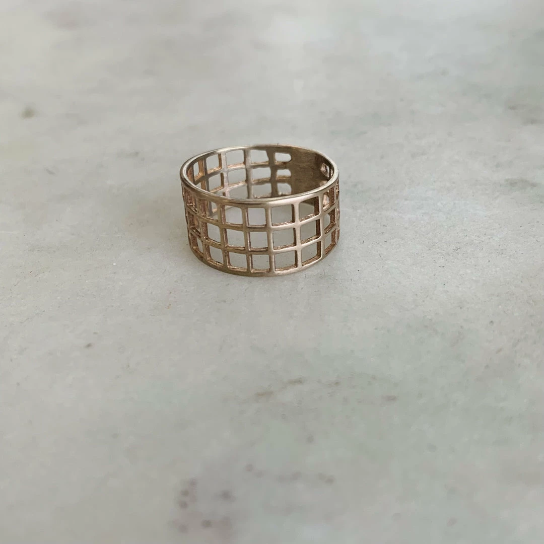 Mimosa Handcrafted NEW Mimosa Grid Ring- 3 Rows 4 Mimosa Handcrafted NEW Mimosa Grid Ring- 3 Rows