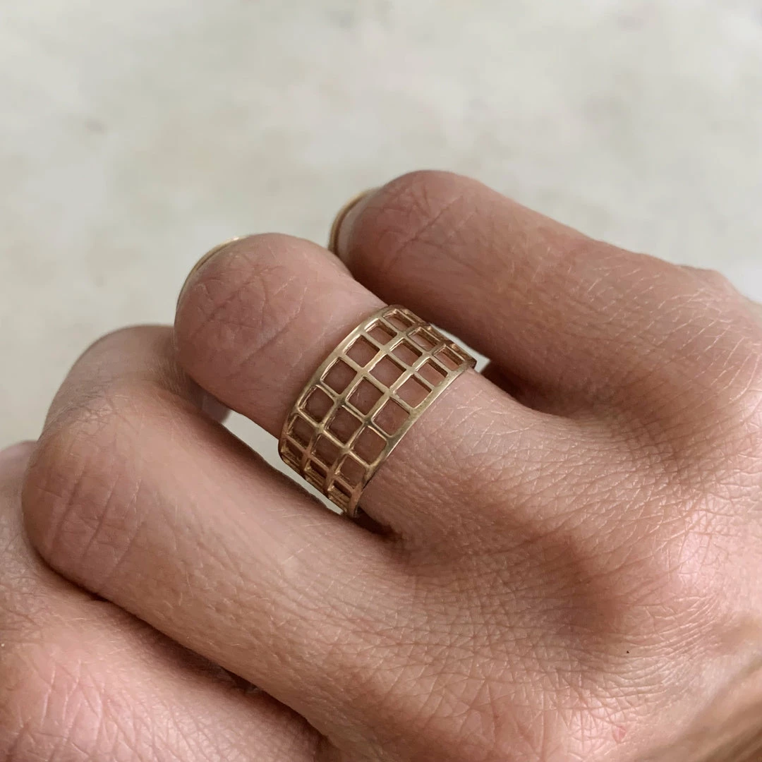 Mimosa Handcrafted NEW Mimosa Grid Ring- 3 Rows 6 Mimosa Handcrafted NEW Mimosa Grid Ring- 3 Rows