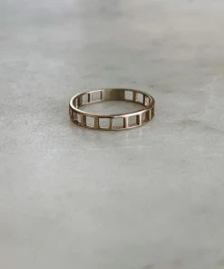 Mimosa Handcrafted Mimosa Grid Ring- 1 Row