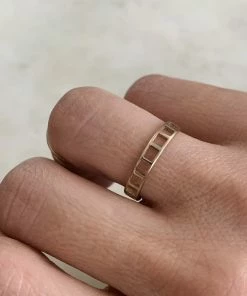 Mimosa Handcrafted Mimosa Grid Ring- 1 Row 7 Mimosa Handcrafted Mimosa Grid Ring- 1 Row