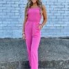 Wanderlust By Abby Smocked Knit Jumpsuit NEW