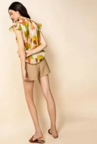 Wanderlust By Abby Print Top With Front Key Hole