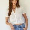 Wanderlust By Abby Short Sleeve Knit Sweater Top 2.0 NEW