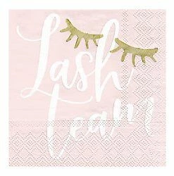 Slant Lash & Stache Team Napkins Set NEW