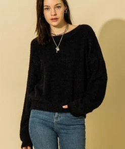 Wanderlust By Abby NEW Long Sleeve Pullover Fuzzy Sweater