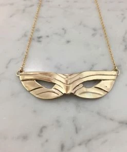 Mimosa Handcrafted JEWELRY Mimosa Mardi Gras Mask Necklace