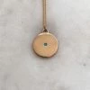 Mimosa Handcrafted Mimosa Minimal Circle Turquoise Necklace