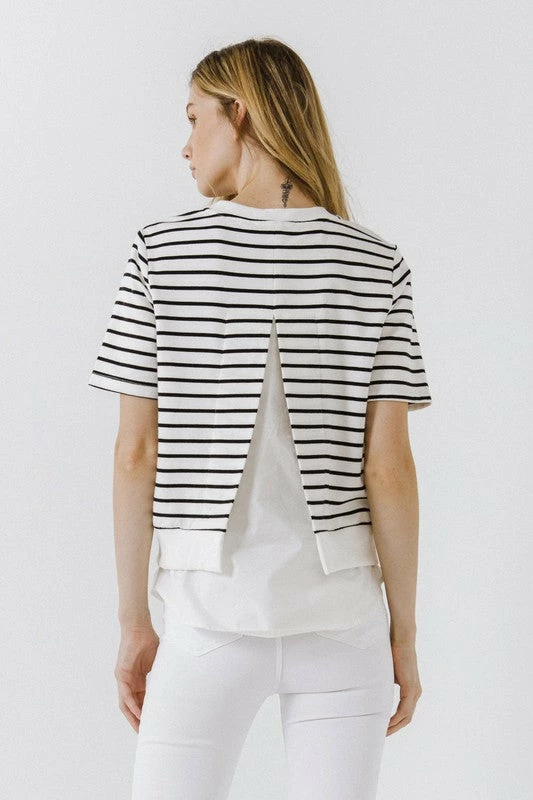 Wanderlust By Abby NEW Mix Media Stripe Top 4 Wanderlust By Abby NEW Mix Media Stripe Top