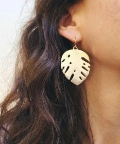 Mimosa Handcrafted JEWELRY Mimosa Monstera Earrings 7 Mimosa Handcrafted JEWELRY Mimosa Monstera Earrings